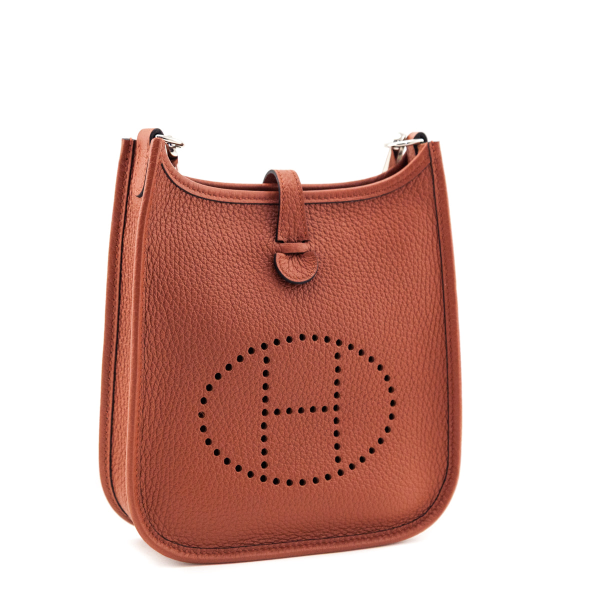 Hermes Cuivre Clemence Amazone Evelyne TPM - Love that Bag etc - Preowned Authentic Designer Handbags Preloved Fashions