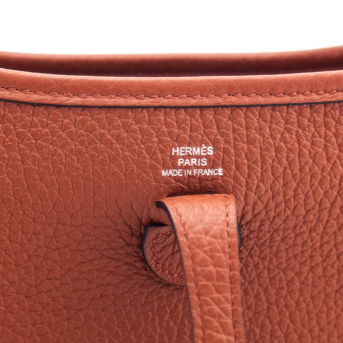 Hermes Cuivre Clemence Amazone Evelyne TPM - Love that Bag etc - Preowned Authentic Designer Handbags Preloved Fashions