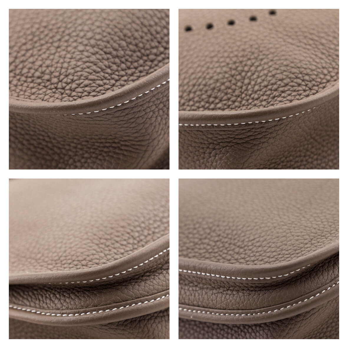 Hermes Etoupe Taurillon Clemence Evelyne III 29 - Love that Bag etc - Preowned Authentic Designer Handbags Preloved Fashions
