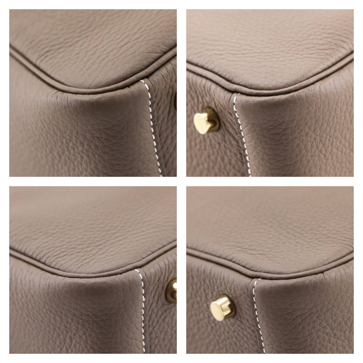 Hermes Etoupe Taurillon Clemence Lindy 26 - Love that Bag etc - Preowned Authentic Designer Handbags Preloved Fashions