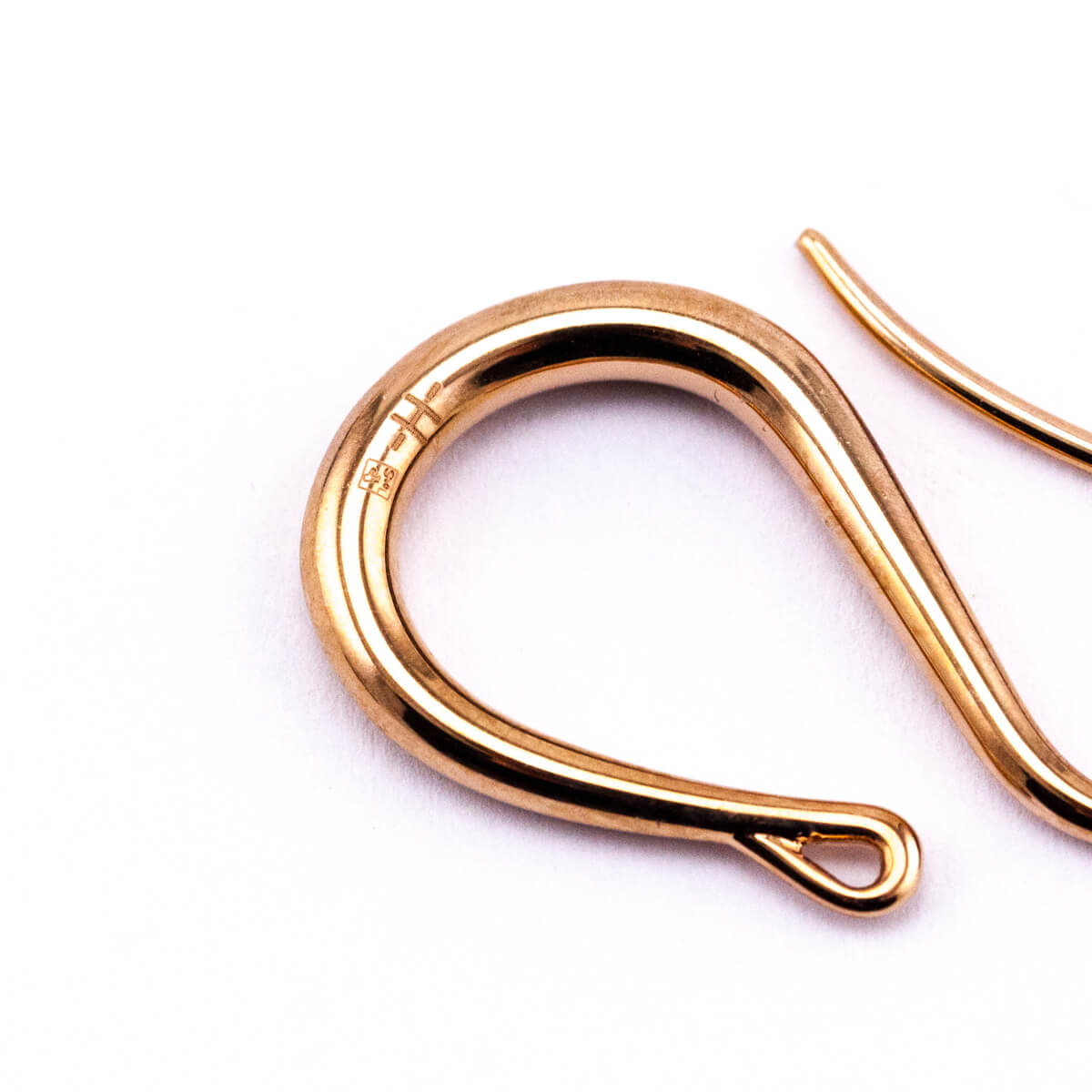 Hermes Rose Gold-Plated Bleu Lin Swift O'Maillon Earrings - Love that Bag etc - Preowned Authentic Designer Handbags Preloved Fashions