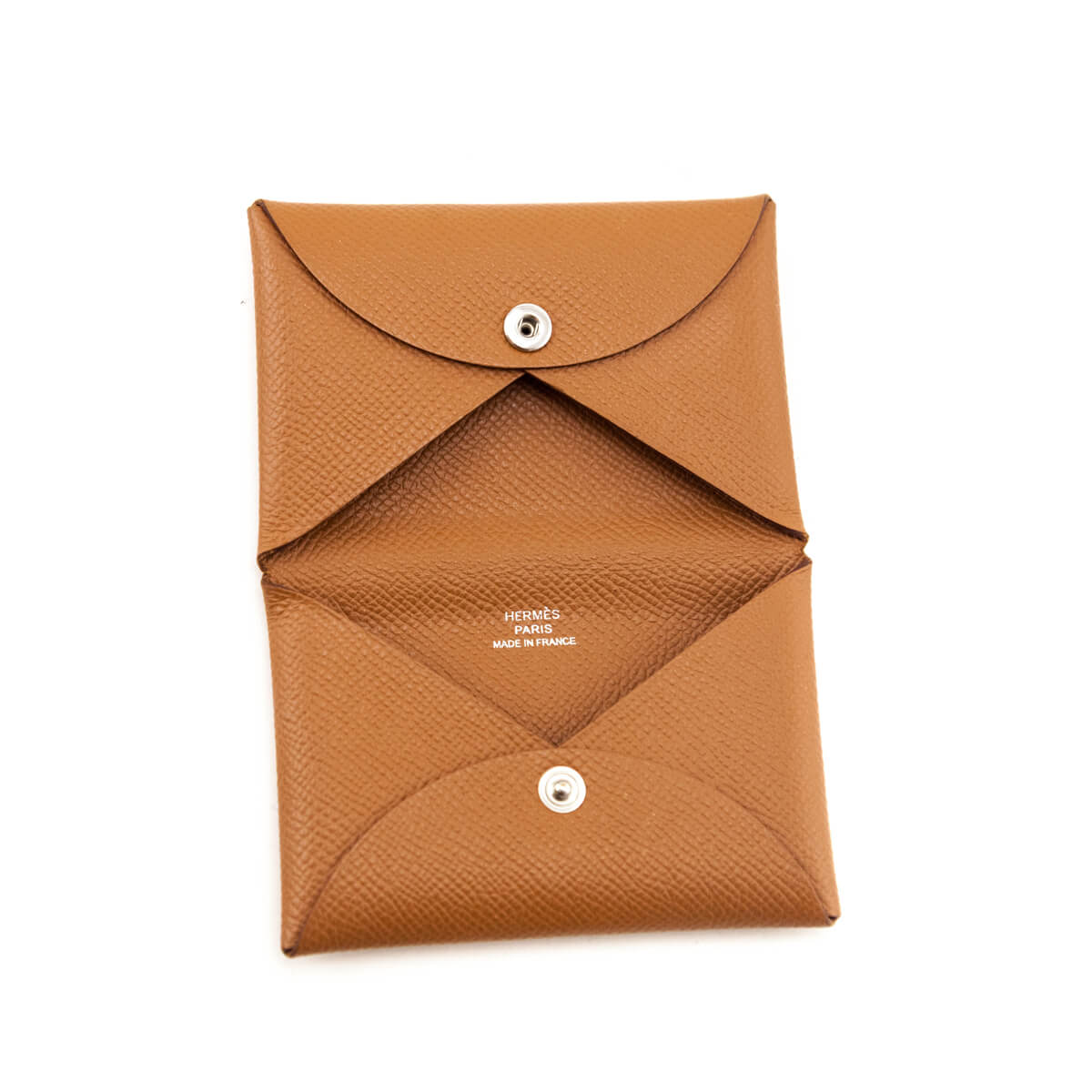 Hermes Gold Epsom Calvi Card Case - Love that Bag etc - Preowned Authentic Designer Handbags Preloved Fashions
