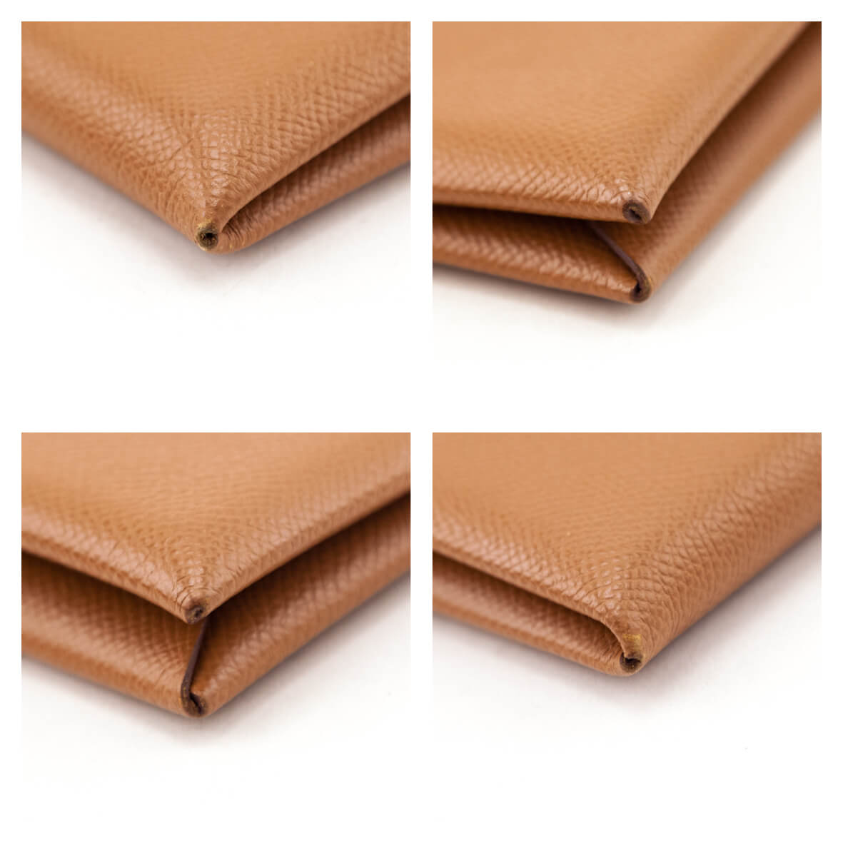 Hermes Gold Epsom Calvi Card Case - Love that Bag etc - Preowned Authentic Designer Handbags Preloved Fashions