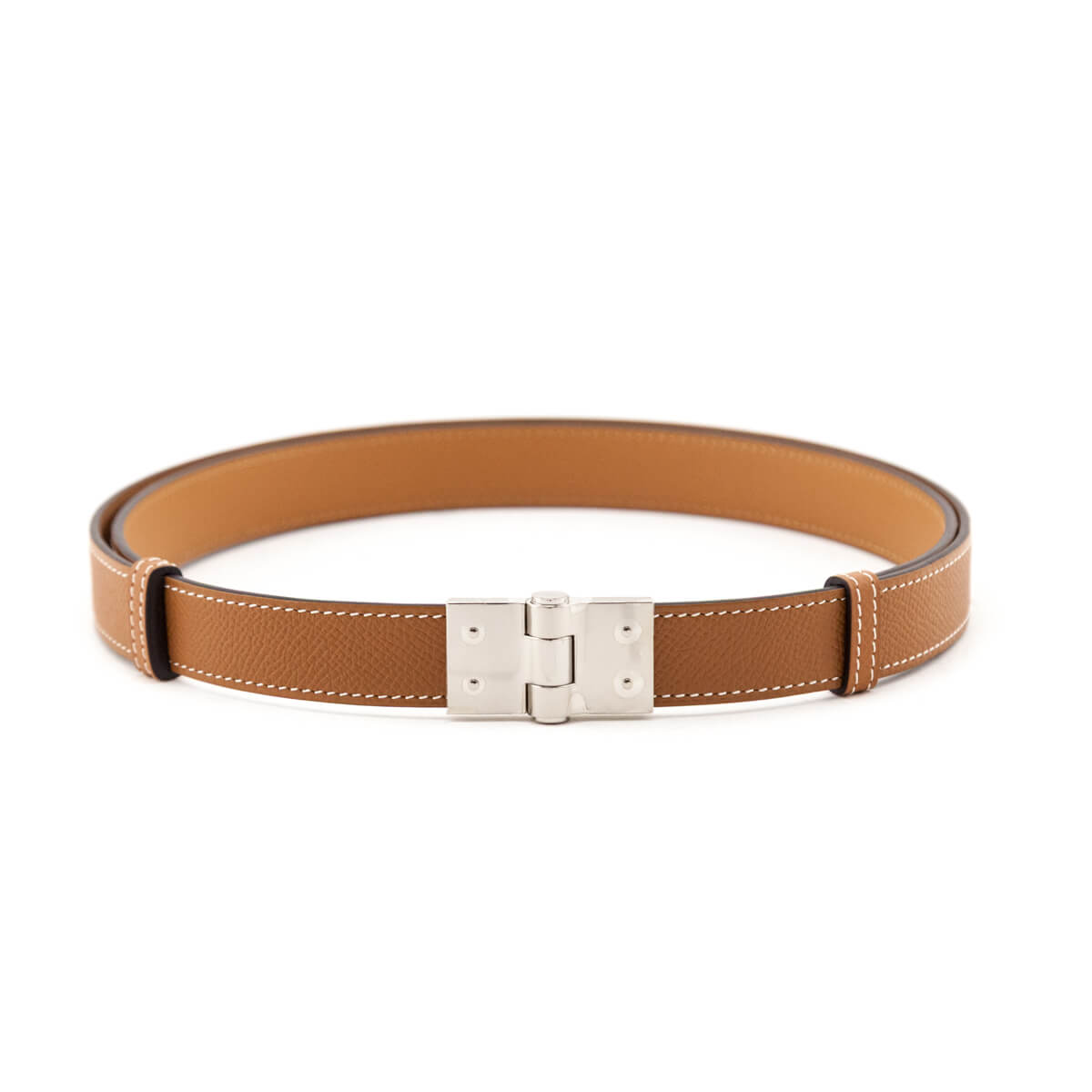 Hermes Gold Epsom Charniere Belt 22 - Love that Bag etc - Preowned Authentic Designer Handbags Preloved Fashions