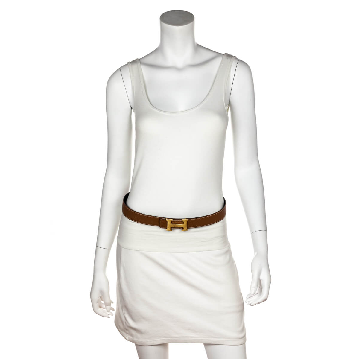 Hermes Gold Clemence H Reversible Belt Kit 32mm Size L - Love that Bag etc - Preowned Authentic Designer Handbags Preloved Fashions