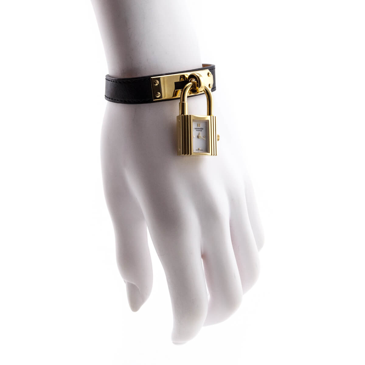 Hermes Gold-Plated Dual Leather Kelly Watch - Love that Bag etc - Preowned Authentic Designer Handbags Preloved Fashions