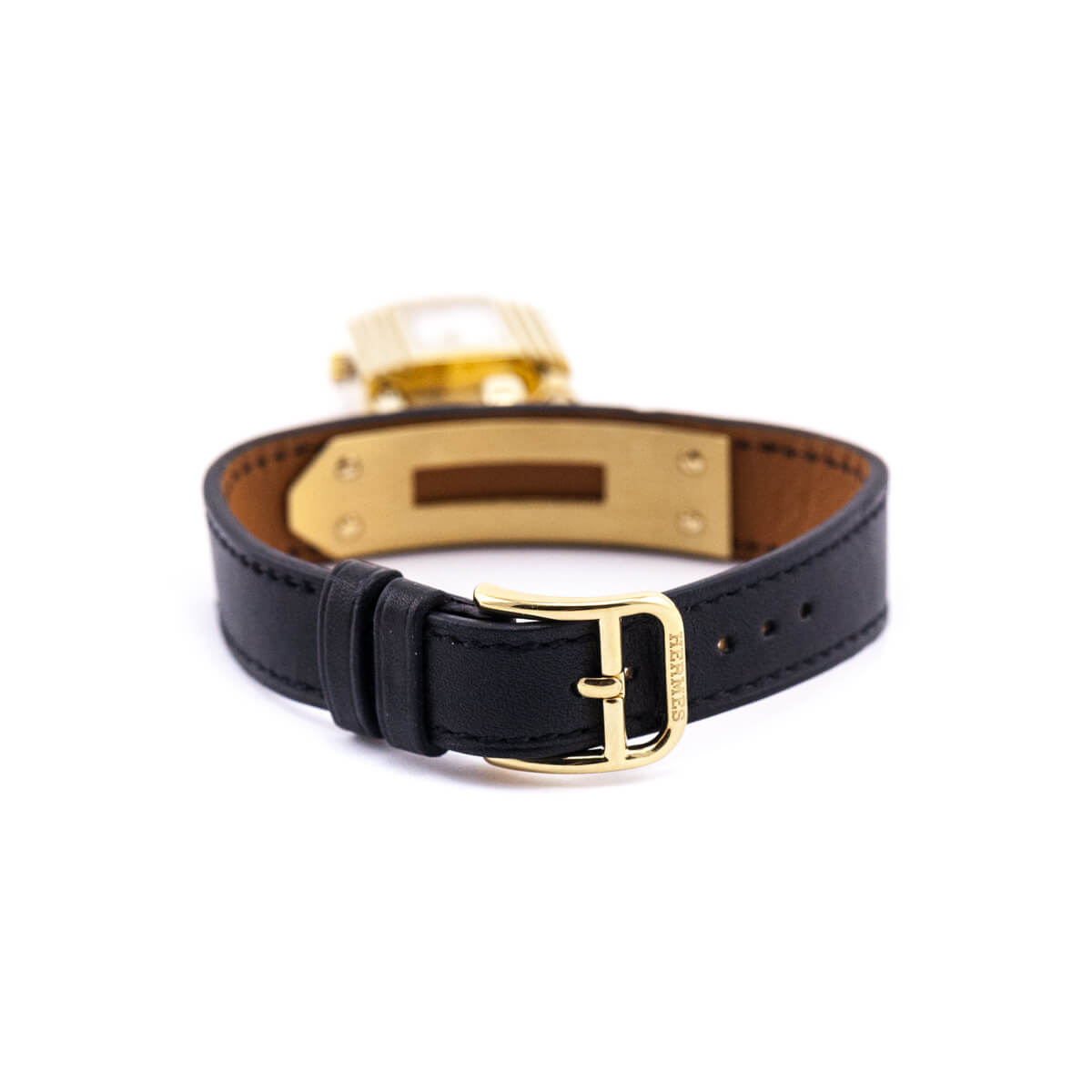 Hermes Gold-Plated Dual Leather Kelly Watch - Love that Bag etc - Preowned Authentic Designer Handbags Preloved Fashions