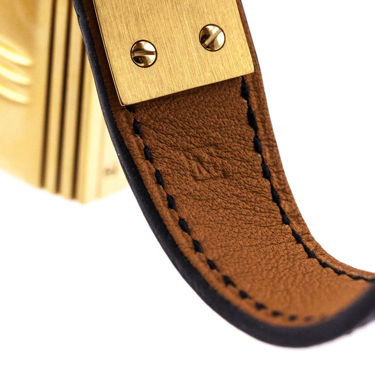 Hermes Gold-Plated Dual Leather Kelly Watch - Love that Bag etc - Preowned Authentic Designer Handbags Preloved Fashions