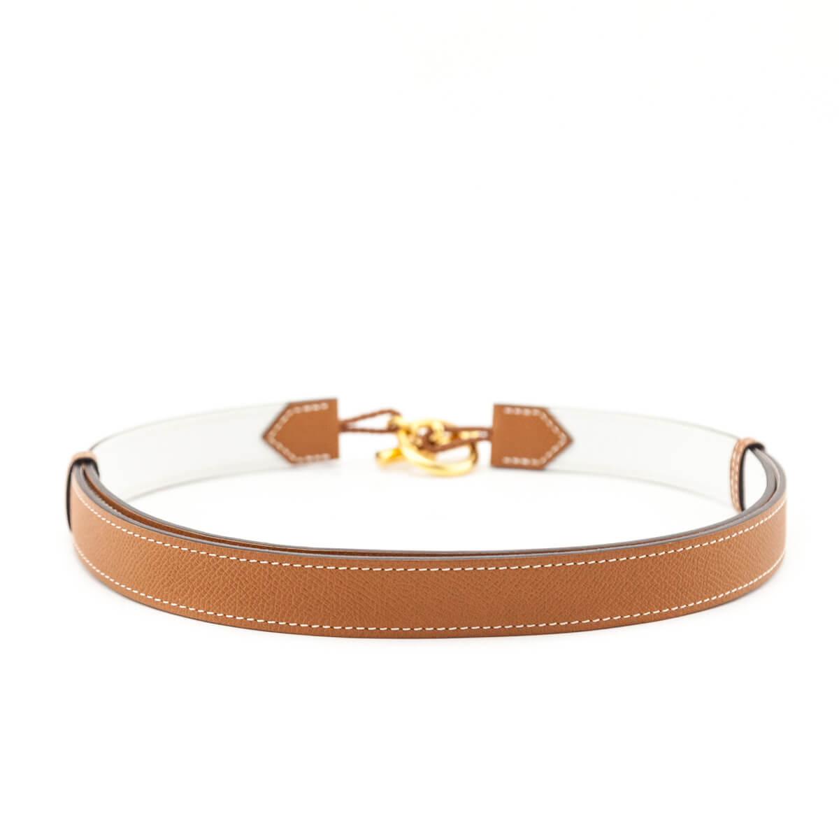 Hermes Gold White Babord 24 Reversible Belt - Love that Bag etc - Preowned Authentic Designer Handbags Preloved Fashions