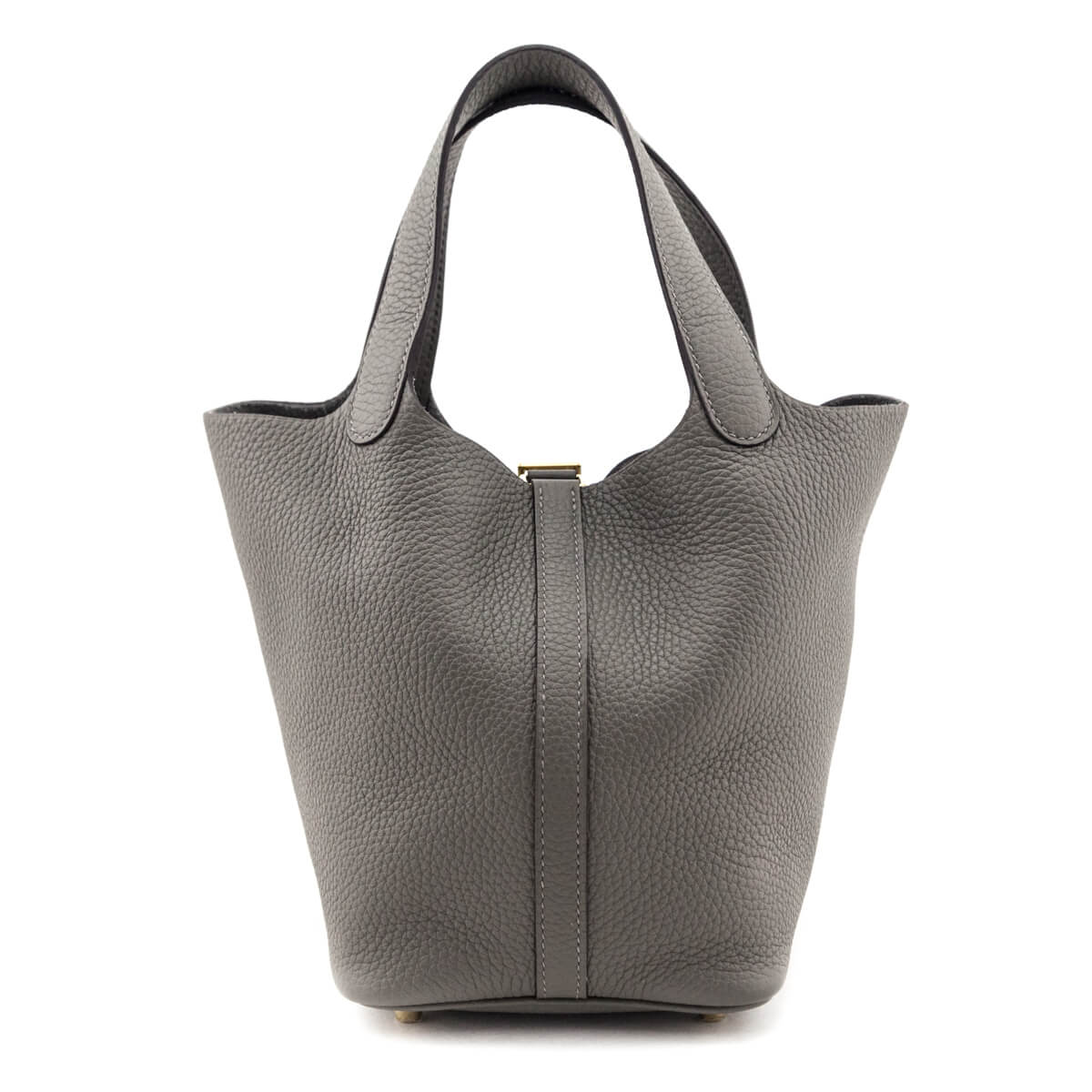 Hermes Gris Meyer Clemence Picotin 18 - Love that Bag etc - Preowned Authentic Designer Handbags Preloved Fashions