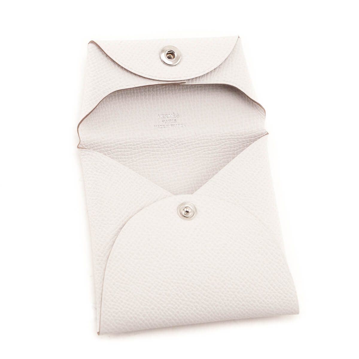 Hermes Gris Pale Epsom Bastia Coin Purse - Love that Bag etc - Preowned Authentic Designer Handbags Preloved Fashions