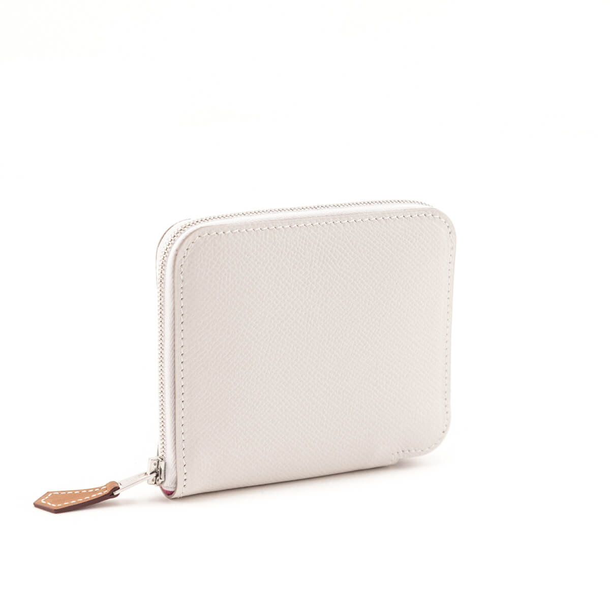 Hermes Gris Pale Rubis Epsom Silk'In Compact Wallet - Love that Bag etc - Preowned Authentic Designer Handbags Preloved Fashions