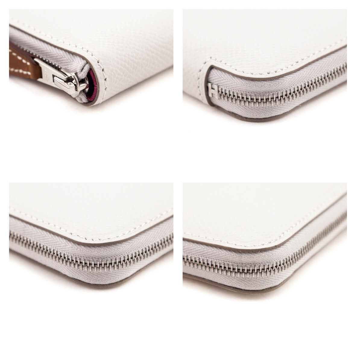 Hermes Gris Pale Rubis Epsom Silk'In Compact Wallet - Love that Bag etc - Preowned Authentic Designer Handbags Preloved Fashions