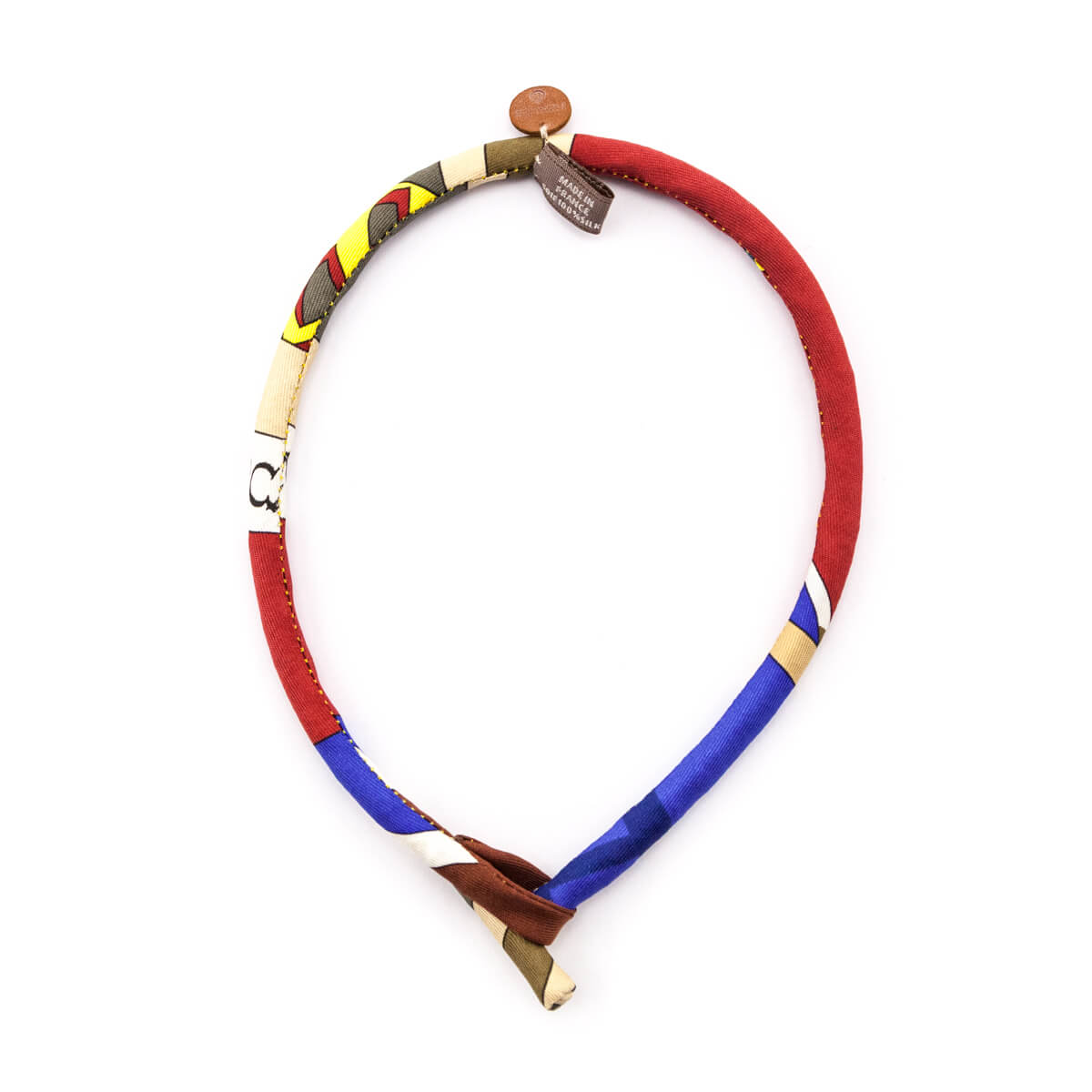 Hermes Multicolor Silk Petit H Choker - Love that Bag etc - Preowned Authentic Designer Handbags Preloved Fashions