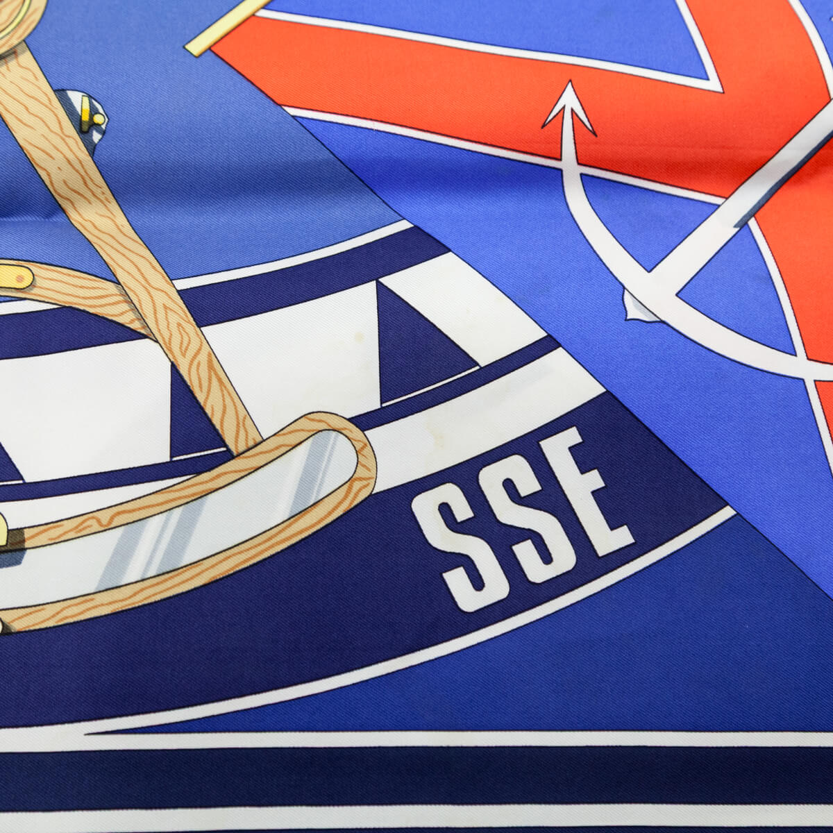Hermes Navy Sextants Silk Scarf 90 - Love that Bag etc - Preowned Authentic Designer Handbags Preloved Fashions