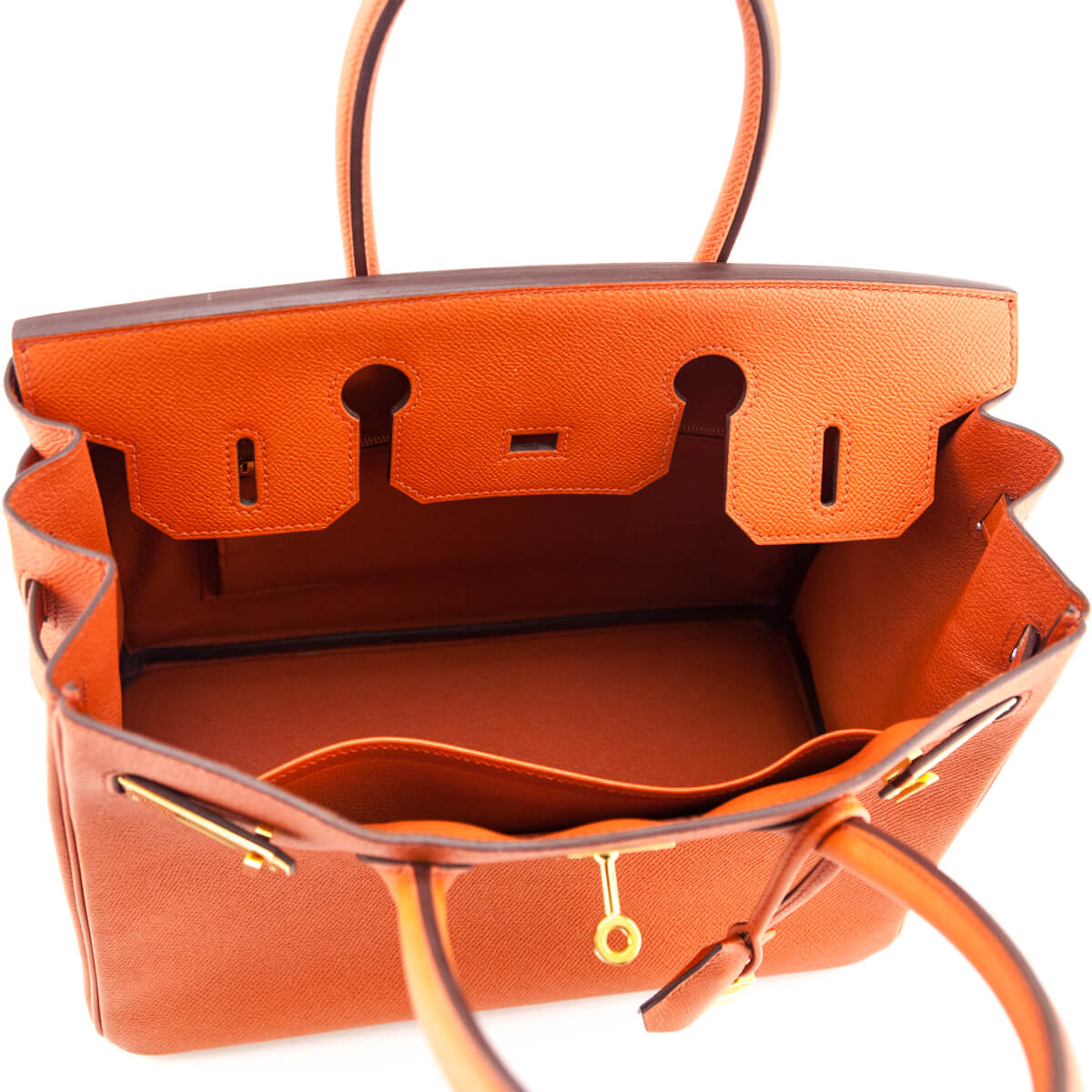 Hermes Orange Terre Battue Epsom Birkin 30 - Love that Bag etc - Preowned Authentic Designer Handbags Preloved Fashions