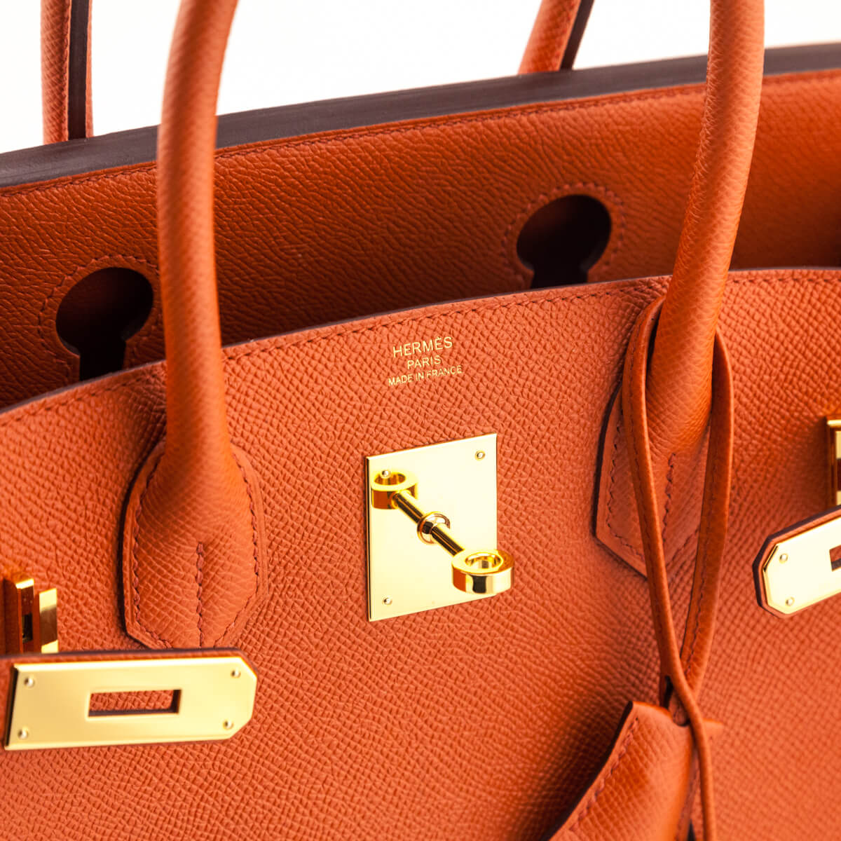 Hermes Orange Terre Battue Epsom Birkin 30 - Love that Bag etc - Preowned Authentic Designer Handbags Preloved Fashions