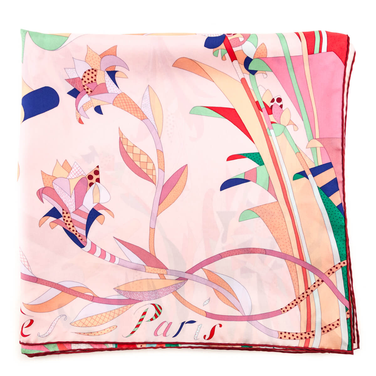 Hermes Pink Paradis De Soie Summer Weight Silk Scarf 140 - Love that Bag etc - Preowned Authentic Designer Handbags Preloved Fashions