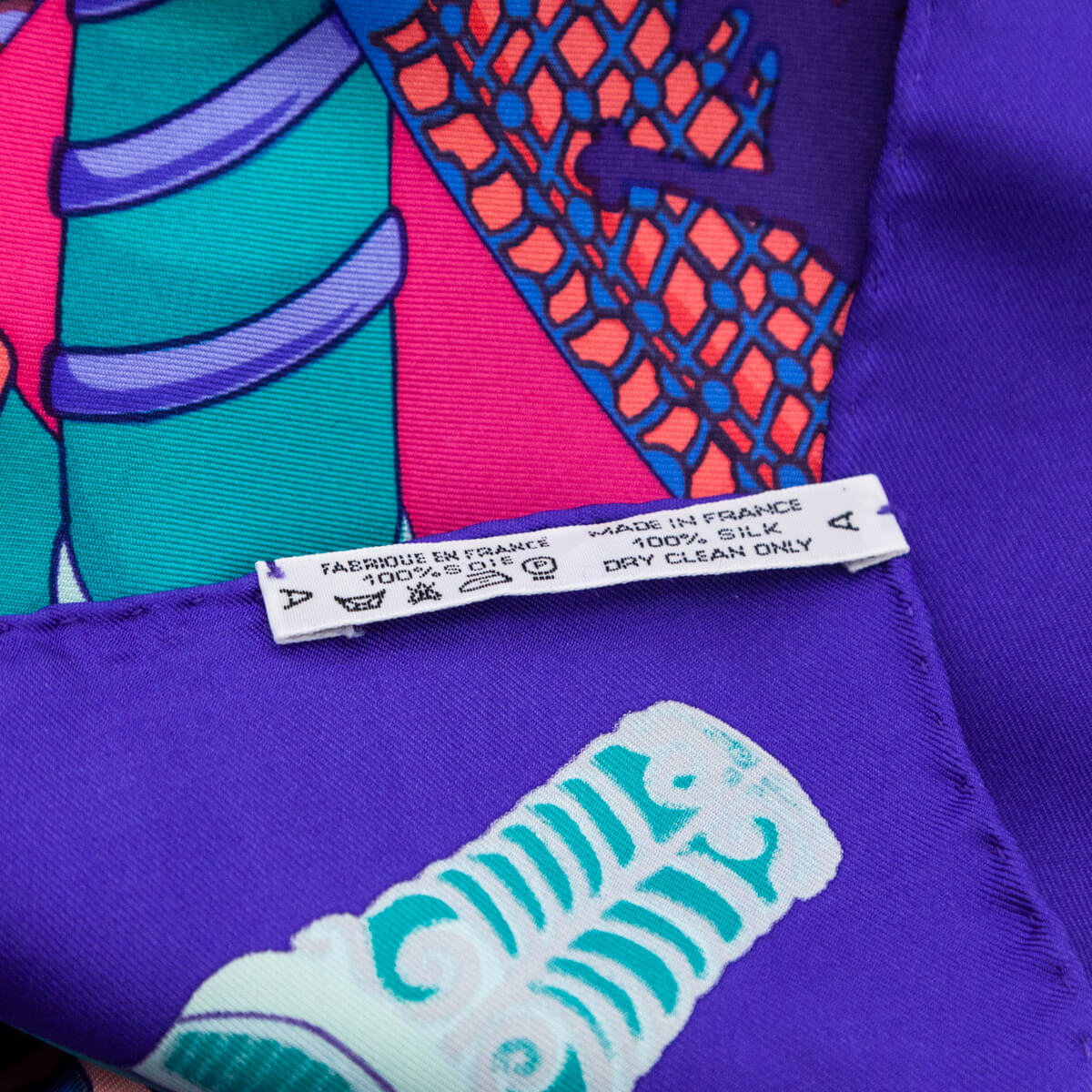 Hermes Purple Etendards et Bannieres Silk Scarf 90 - Love that Bag etc - Preowned Authentic Designer Handbags Preloved Fashions