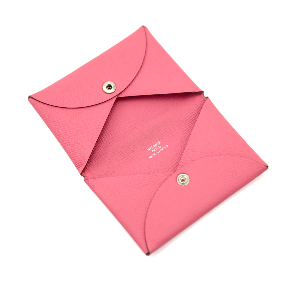 Hermes Rose Azalee Epsom Calvi Card Holder - Love that Bag etc - Preowned Authentic Designer Handbags Preloved Fashions
