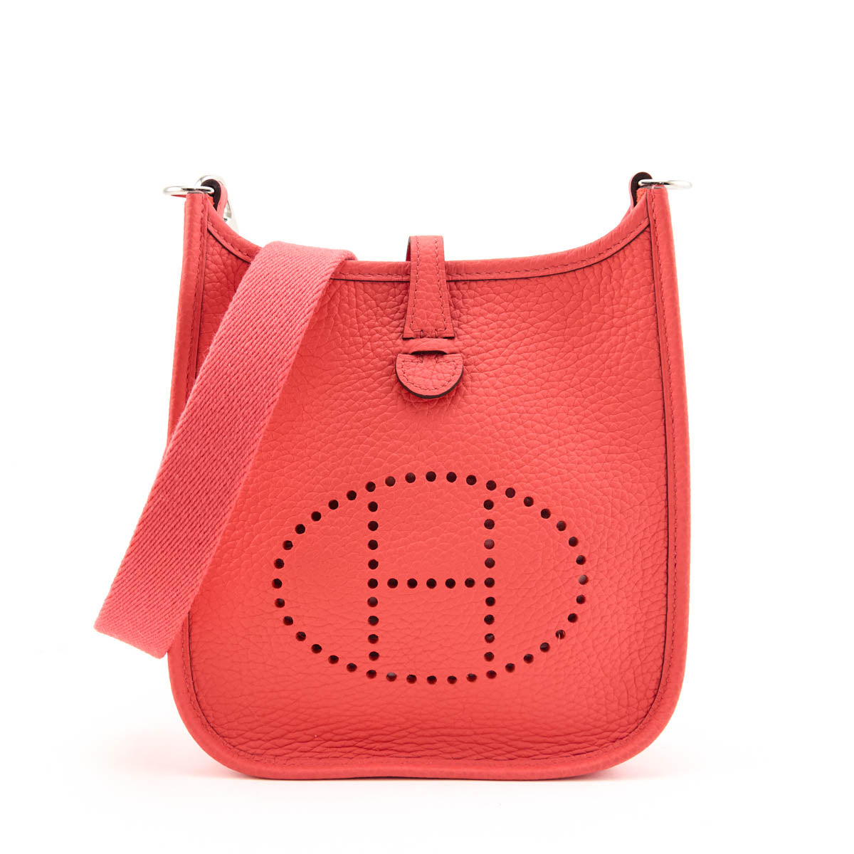 Hermes Rose Texas Clemence Amazone Evelyne TPM - Love that Bag etc - Preowned Authentic Designer Handbags Preloved Fashions
