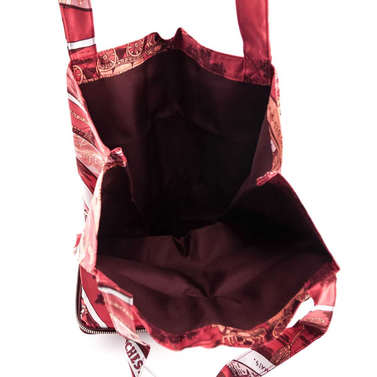 Hermes Rouge Buffle Silky Pop "Jeu Des Omnibus Et Dames Blanches" Shopper Tote - Love that Bag etc - Preowned Authentic Designer Handbags Preloved Fashions