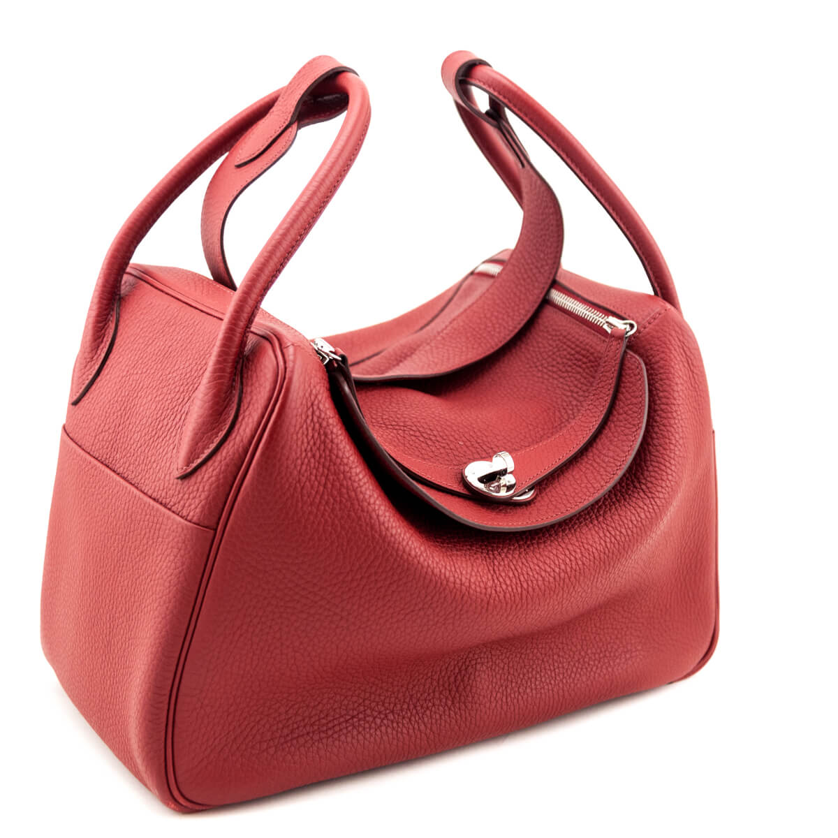 Hermes Rouge Garance Clemence Lindy 34 - Love that Bag etc - Preowned Authentic Designer Handbags Preloved Fashions