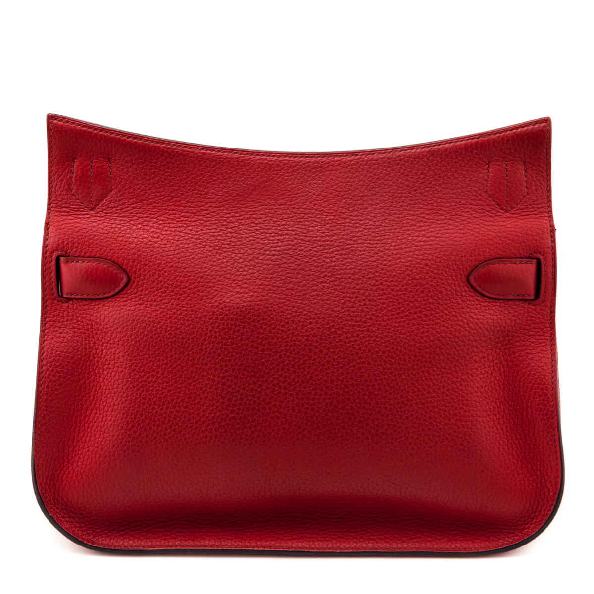 Hermes Rouge H Rouge Casaque Taurillon Clemence Bi-Color Jypsiere 28 - Love that Bag etc - Preowned Authentic Designer Handbags Preloved Fashions