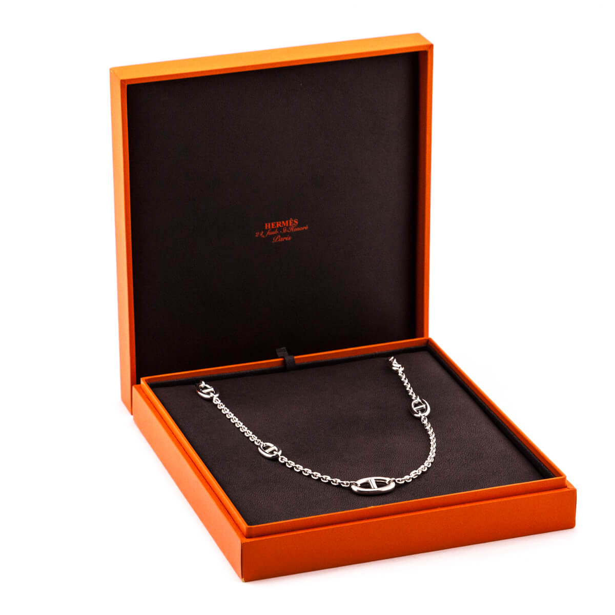 Hermes Sterling Silver Farandole Long Necklace 80 - Love that Bag etc - Preowned Authentic Designer Handbags Preloved Fashions
