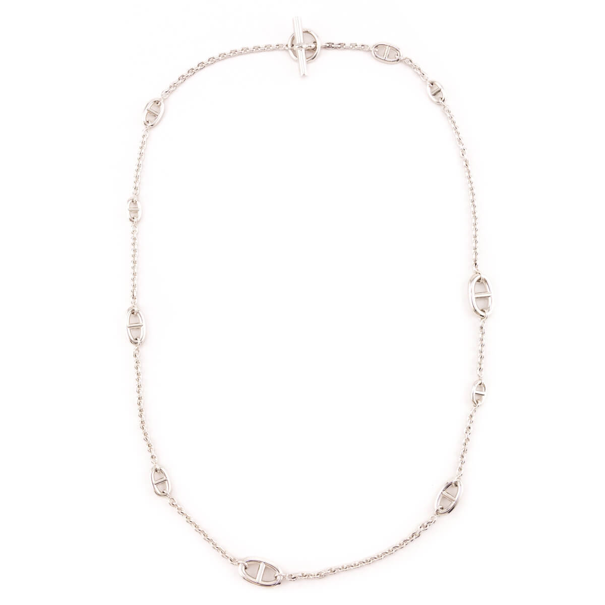 Hermes Sterling Silver Farandole Long Necklace 80 - Love that Bag etc - Preowned Authentic Designer Handbags Preloved Fashions