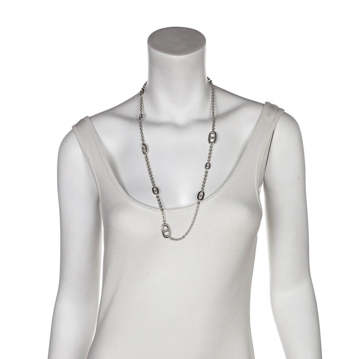 Hermes Sterling Silver Farandole Long Necklace 80 - Love that Bag etc - Preowned Authentic Designer Handbags Preloved Fashions