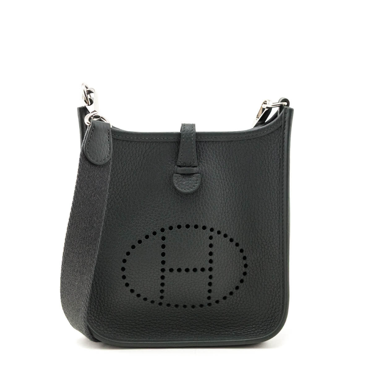 Hermes Vert Mangrove Taurillon Clemence Evelyne TPM - Love that Bag etc - Preowned Authentic Designer Handbags Preloved Fashions
