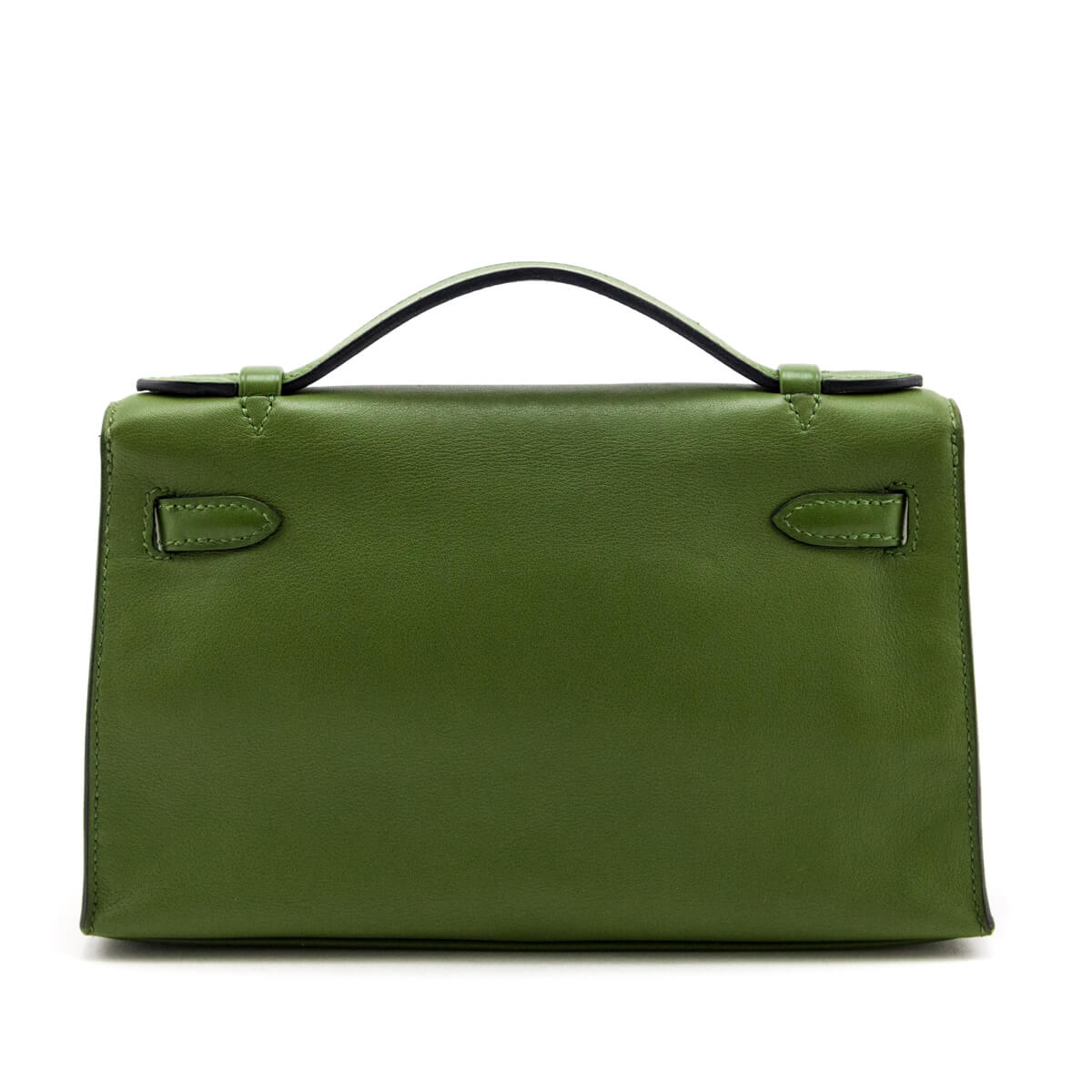 Hermes Vert Pelouse Swift Kelly Pochette - Love that Bag etc - Preowned Authentic Designer Handbags Preloved Fashions