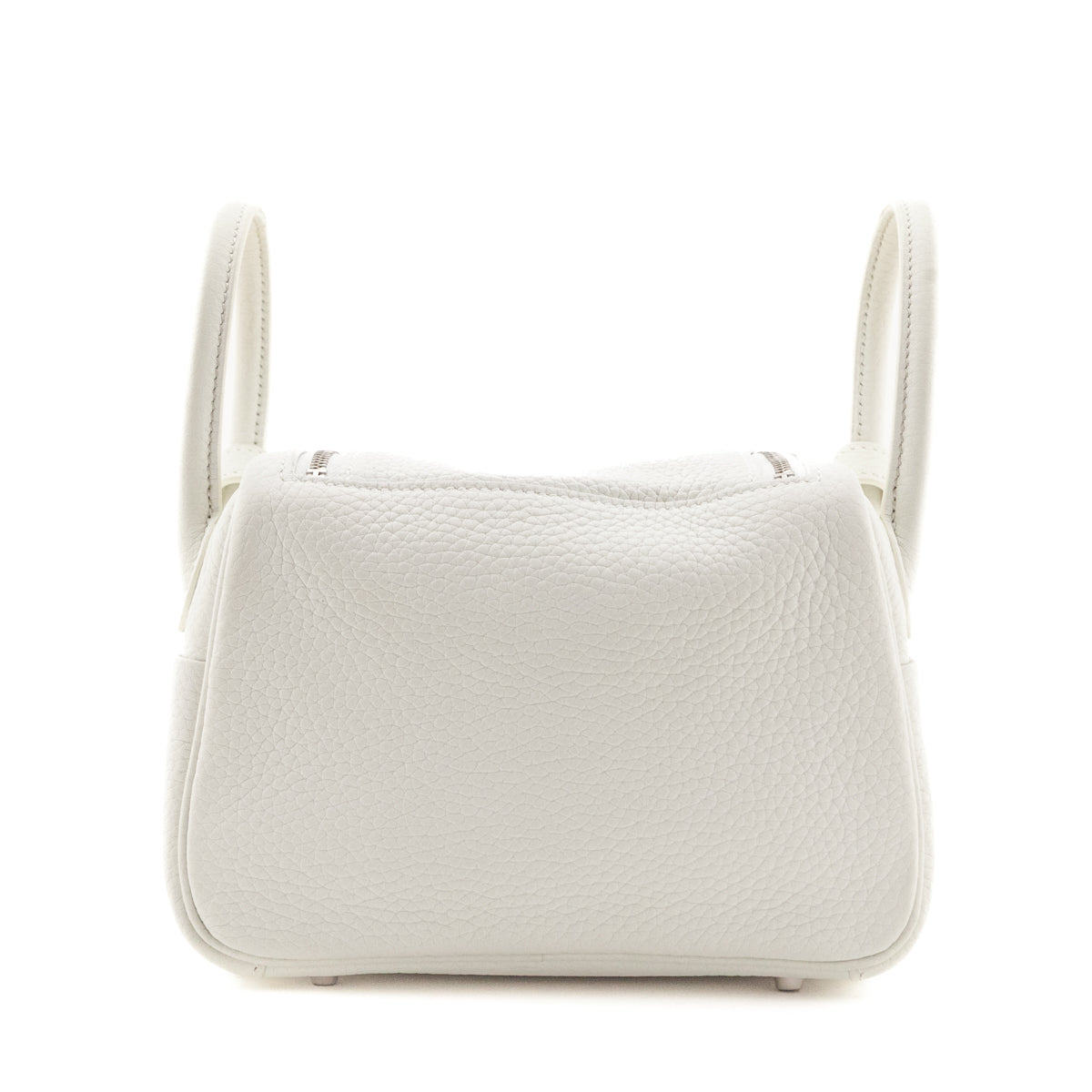 Hermes White Taurillon Clemence Mini Lindy 20 - Love that Bag etc - Preowned Authentic Designer Handbags Preloved Fashions