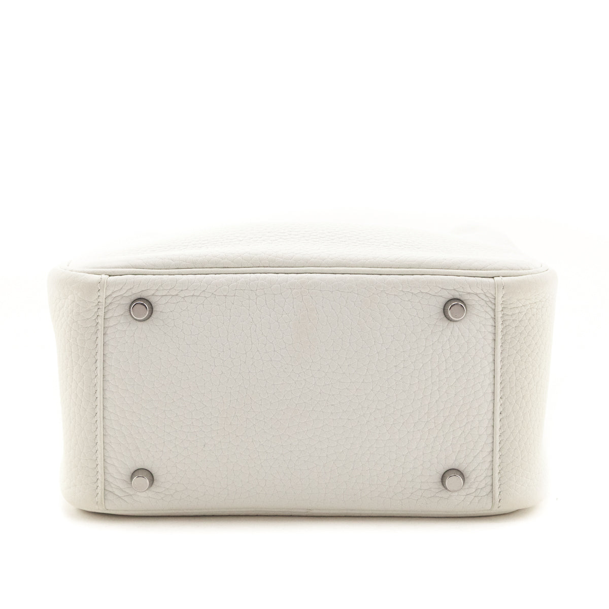 Hermes White Taurillon Clemence Mini Lindy 20 - Love that Bag etc - Preowned Authentic Designer Handbags Preloved Fashions