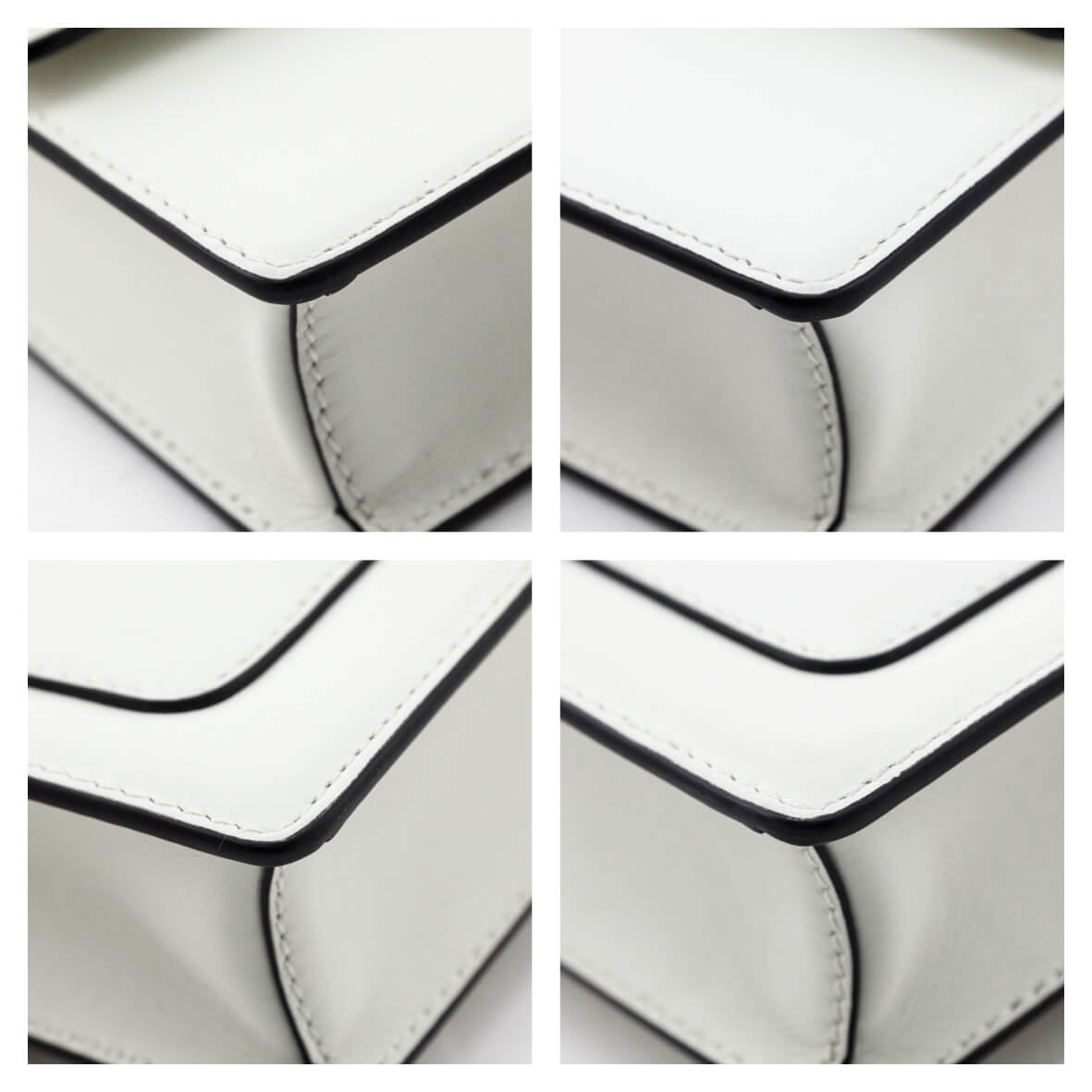 Jimmy Choo Latte White Calfskin Avenue Quad Shoulder Bag - Love that Bag etc - Preowned Authentic Designer Handbags Preloved Fashions