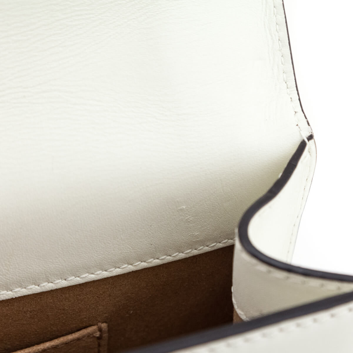 Jimmy Choo Latte White Calfskin Avenue Quad Shoulder Bag - Love that Bag etc - Preowned Authentic Designer Handbags Preloved Fashions