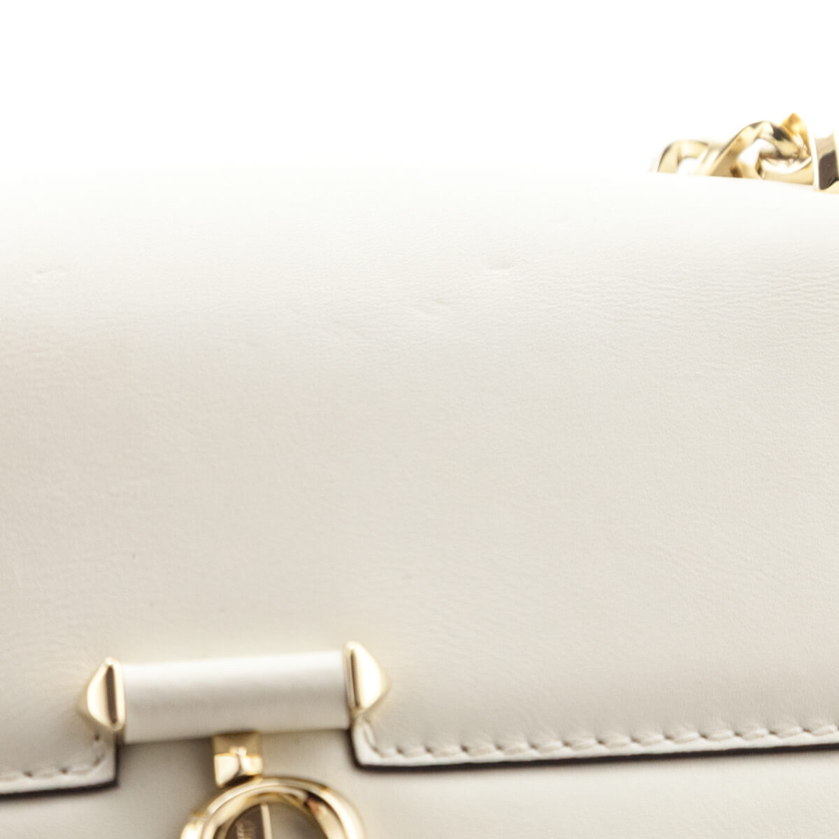 Jimmy Choo Latte White Calfskin Avenue Quad Shoulder Bag - Love that Bag etc - Preowned Authentic Designer Handbags Preloved Fashions
