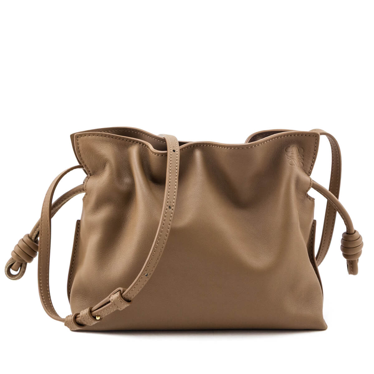 Loewe Brown Nappa Mini Flamenco Knot Bag - Love that Bag etc - Preowned Authentic Designer Handbags Preloved Fashions