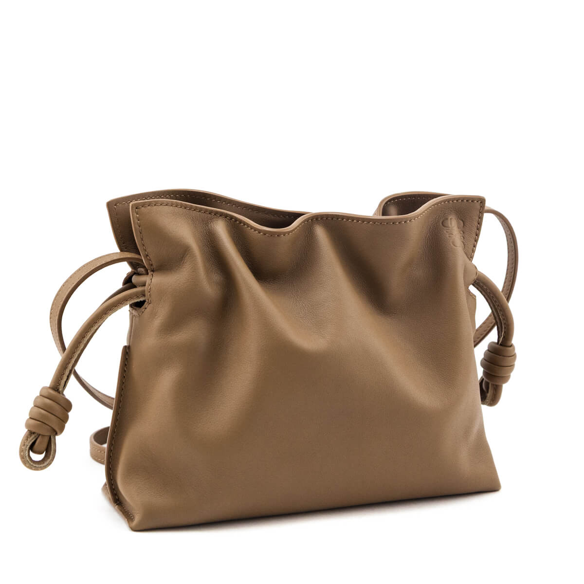 Loewe Brown Nappa Mini Flamenco Knot Bag - Love that Bag etc - Preowned Authentic Designer Handbags Preloved Fashions