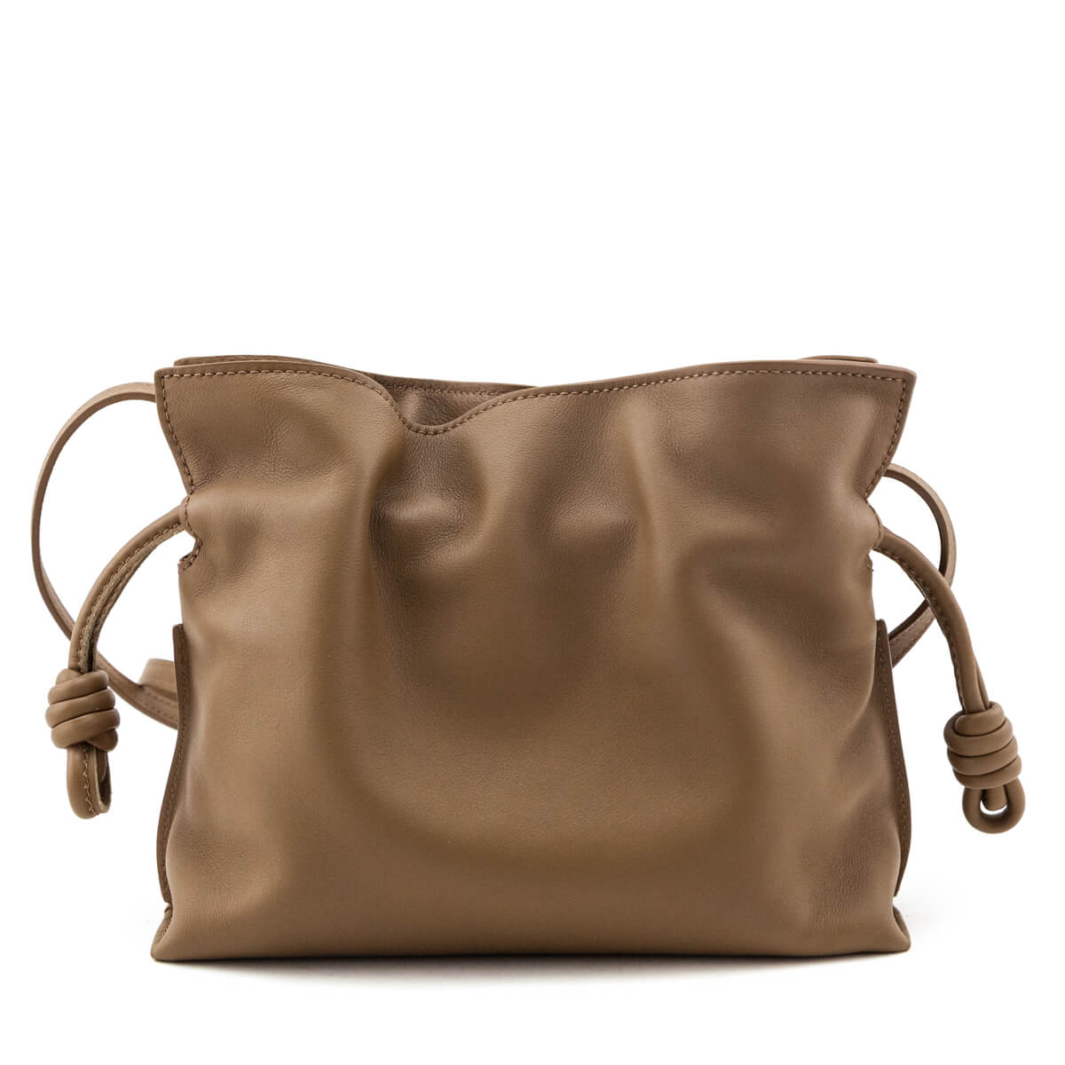 Loewe Brown Nappa Mini Flamenco Knot Bag - Love that Bag etc - Preowned Authentic Designer Handbags Preloved Fashions