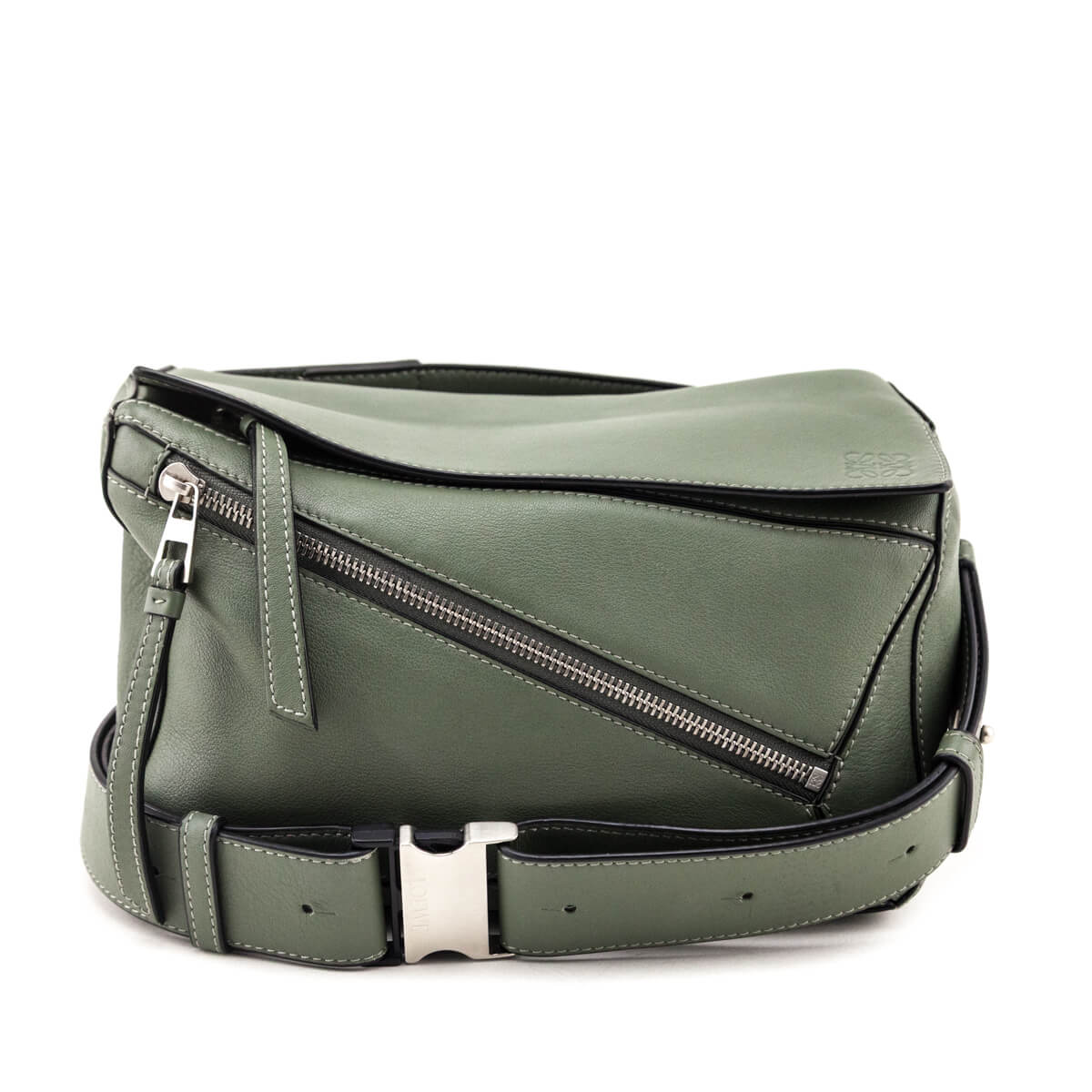 Loewe Green Small Puzzle Belt Bag - Love that Bag etc - Preowned Authentic Designer Handbags Preloved Fashions