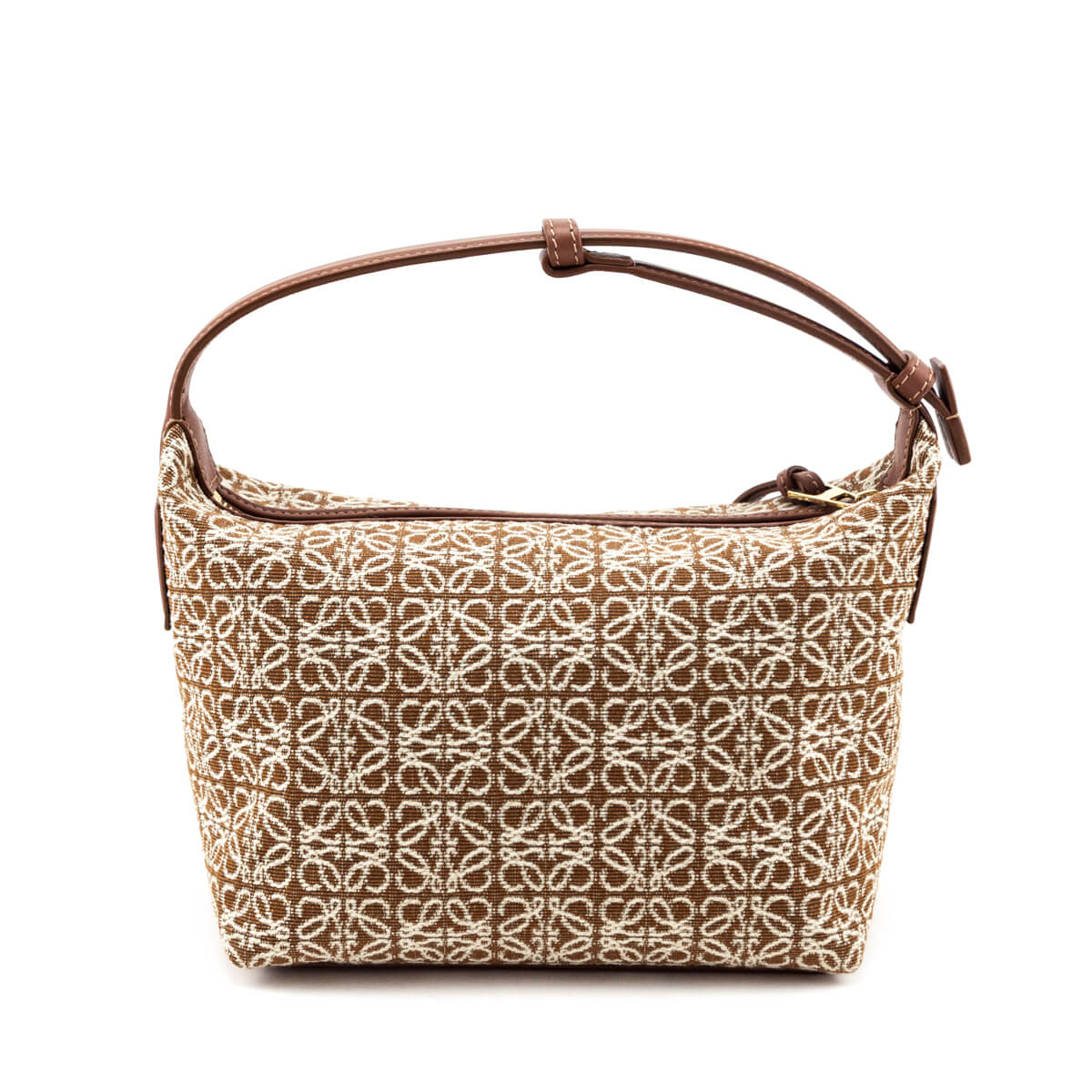 Loewe Tan Jacquard Anagram Calfskin Small Cubi Bag - Love that Bag etc - Preowned Authentic Designer Handbags Preloved Fashions