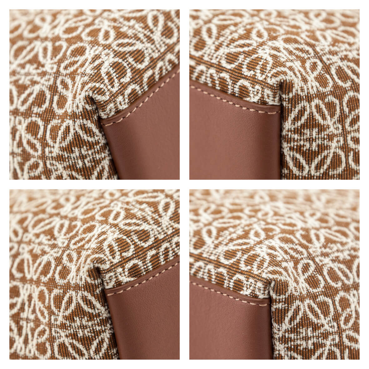 Loewe Tan Jacquard Anagram Calfskin Small Cubi Bag - Love that Bag etc - Preowned Authentic Designer Handbags Preloved Fashions