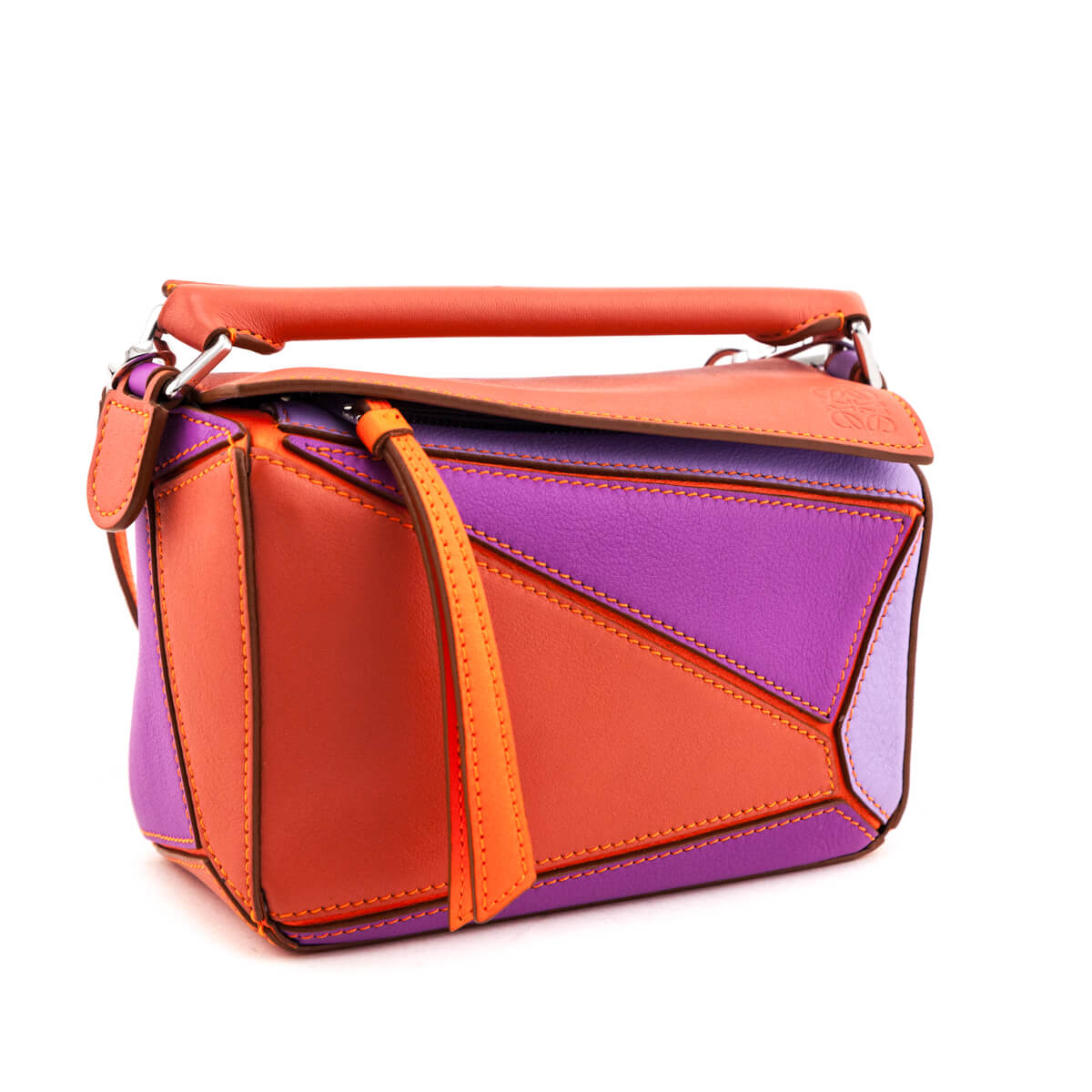 Loewe x Paula's Ibiza Orange Multicolor Mini Puzzle Edge Bag - Love that Bag etc - Preowned Authentic Designer Handbags Preloved Fashions