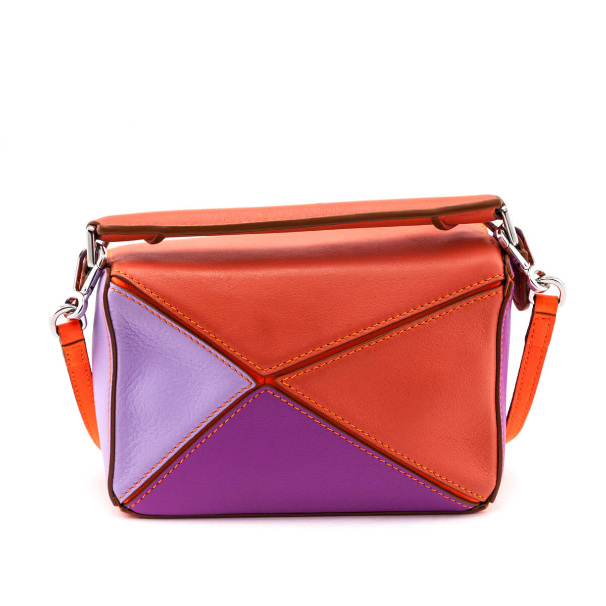Loewe x Paula's Ibiza Orange Multicolor Mini Puzzle Edge Bag - Love that Bag etc - Preowned Authentic Designer Handbags Preloved Fashions