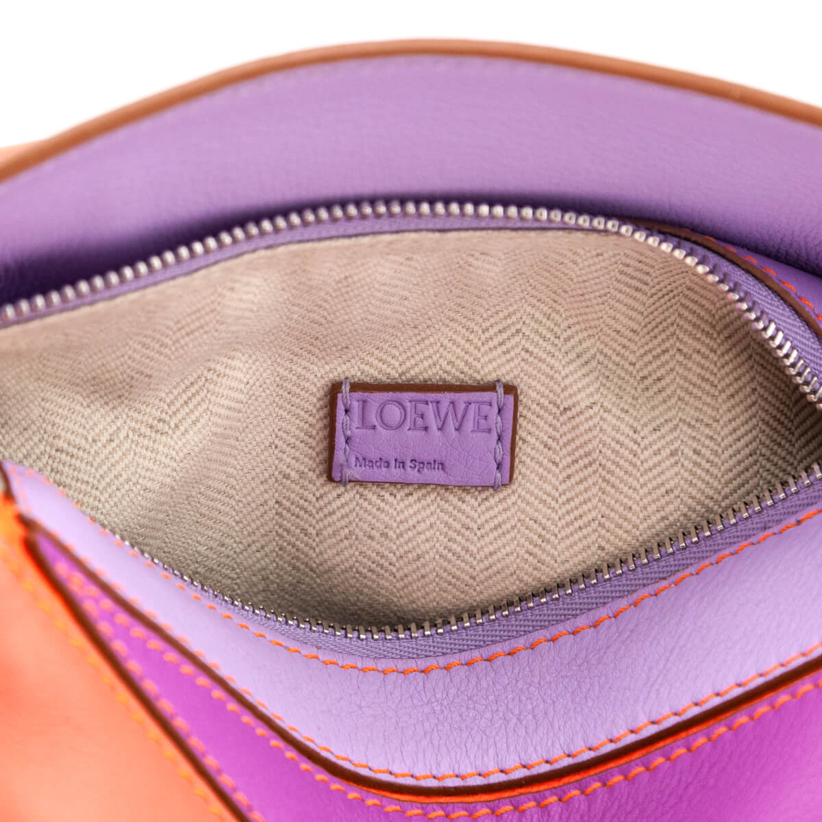 Loewe x Paula's Ibiza Orange Multicolor Mini Puzzle Edge Bag - Love that Bag etc - Preowned Authentic Designer Handbags Preloved Fashions