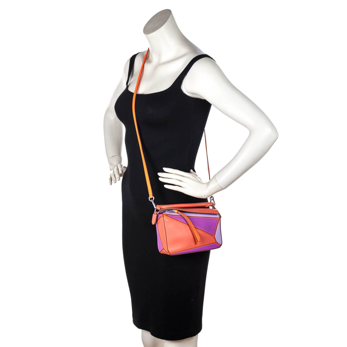 Loewe x Paula's Ibiza Orange Multicolor Mini Puzzle Edge Bag - Love that Bag etc - Preowned Authentic Designer Handbags Preloved Fashions
