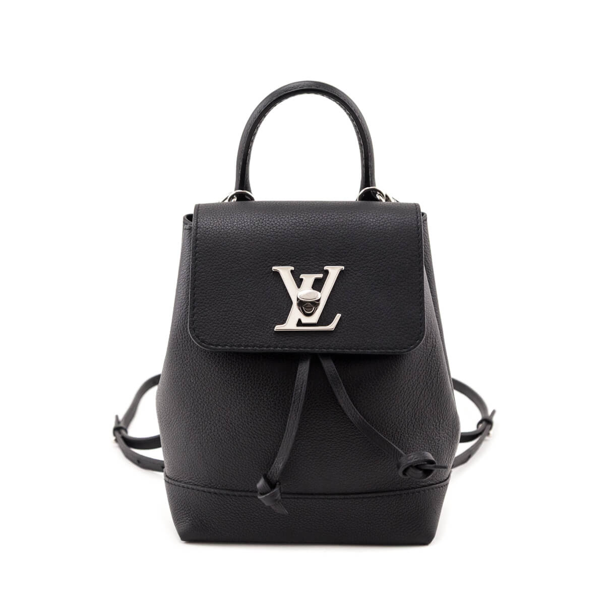 Louis Vuitton Black Calfskin Lockme Mini Backpack - Love that Bag etc - Preowned Authentic Designer Handbags Preloved Fashions