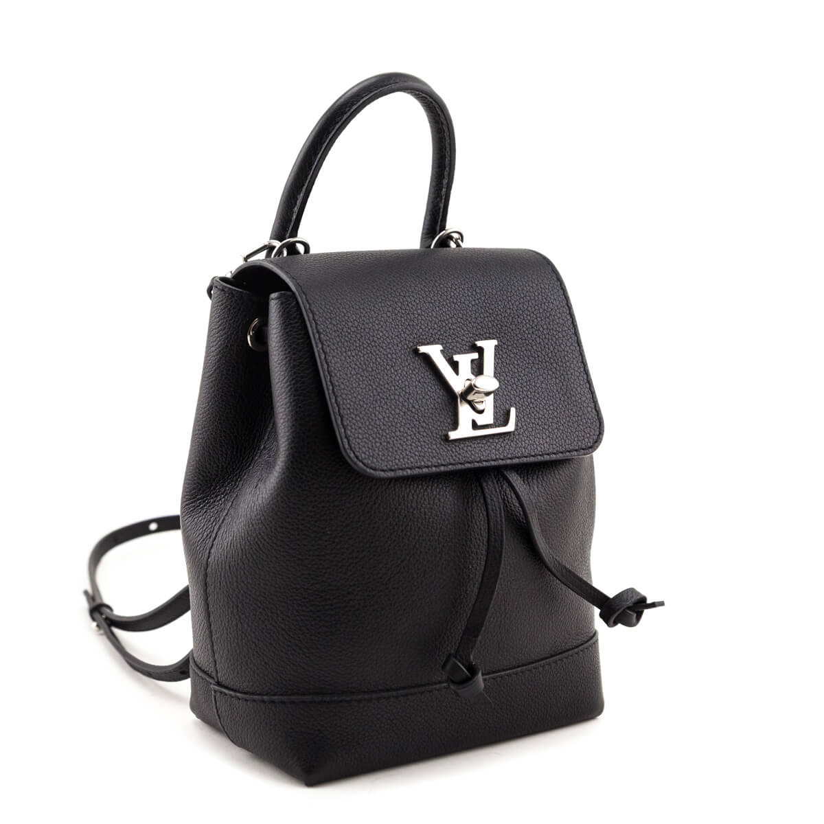 Louis Vuitton Black Calfskin Lockme Mini Backpack - Love that Bag etc - Preowned Authentic Designer Handbags Preloved Fashions